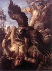 Der gefesselte Prometheus (Jacob Jordaens, um 1640, Öl auf Leinwand)