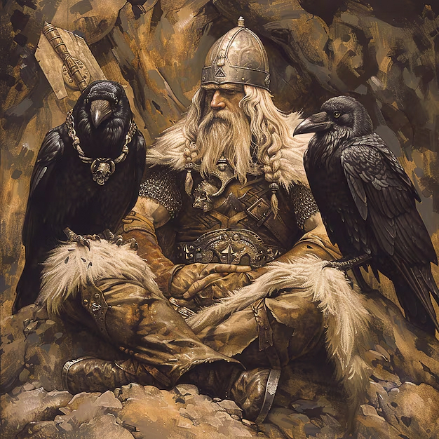 ᚺᚢᚷᛁᚾ ᛗᚢᚾᛁᚾ
Hugin und Munin
Die Raben Odins Hugin und Munin Die Raben Odins