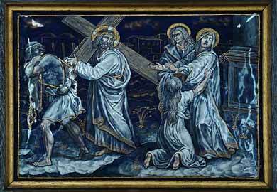 Via Crucis, 4. Station: Jesus begegnet seiner Mutter (Stations du chemin de croix, Église Notre-Dame-des-Champs, Avranches, Normandie)