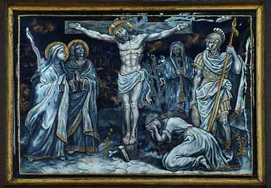 Via Crucis, 12. Station: Jesus stirbt am Kreuz (Stations du chemin de croix, Église Notre-Dame-des-Champs, Avranches, Normandie)